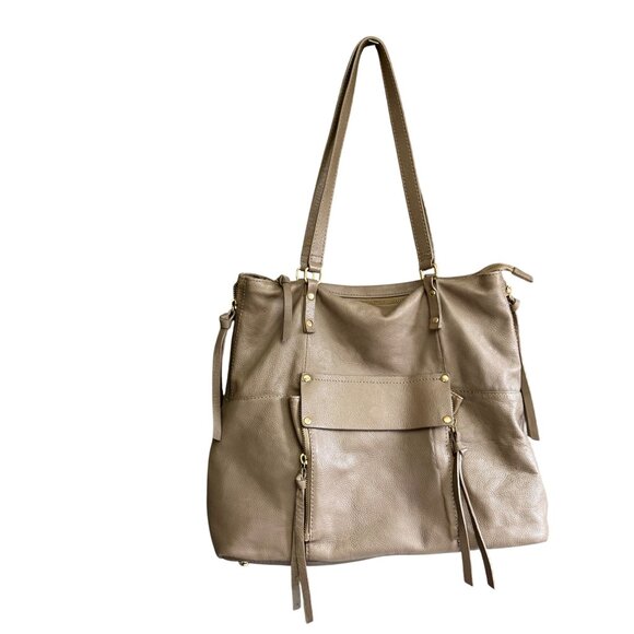 Kooba Leather Tote Bag With Dual Handles & Gold Hardware - Picture 2 of 11
